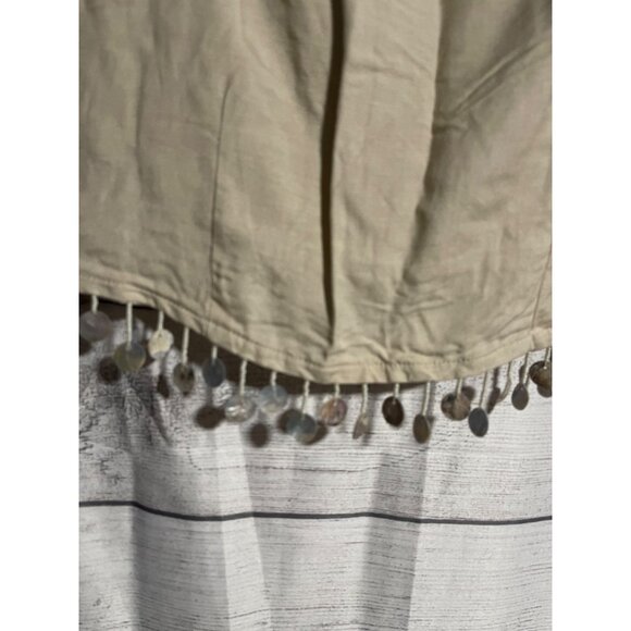 Jason Wu Beige 2-Piece Set Top Skirt With Coin Trim Size 4 Beach Resort Coastal - Picture 6 of 14